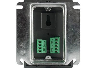 Macurco OX-6 gas detector sensor mounted on wall for indoor air quality monitoring and safety detection.