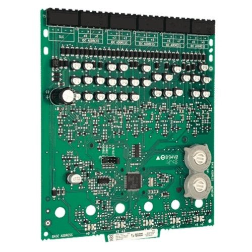 Mircom CR-6 fire alarm control panel with keypad and display for security and fire safety management.