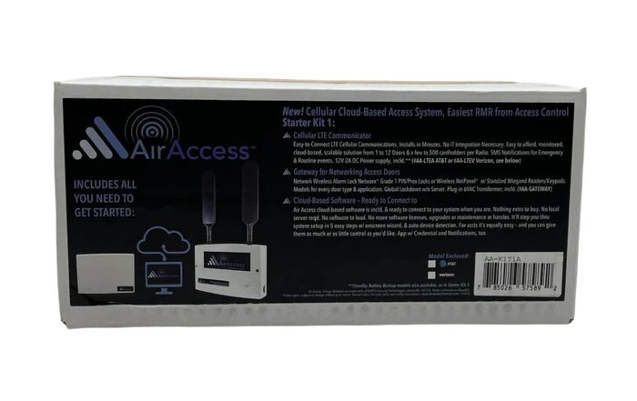 Napco AA-KIT1A security alarm system kit with sensors and control panel for home or business security.