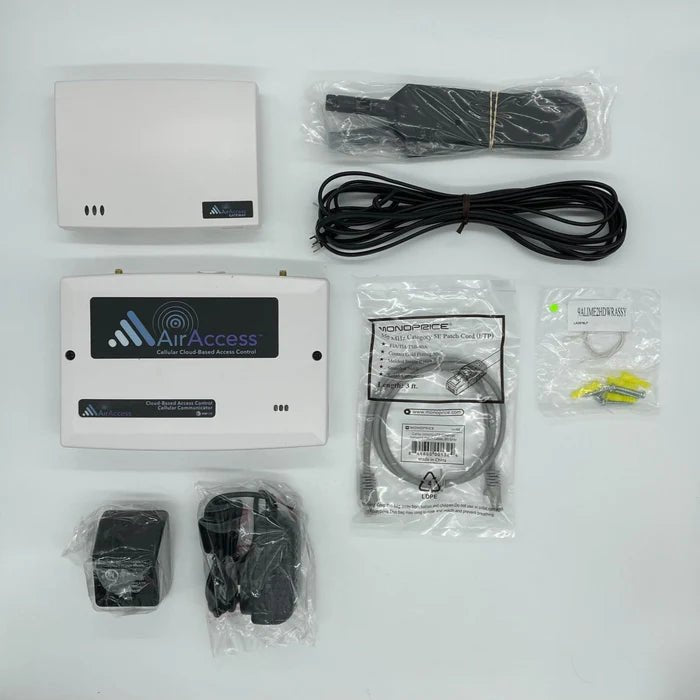 Napco AA-KIT1A Jem Systems security alarm kit with control panel, sensors, and accessories for home security.