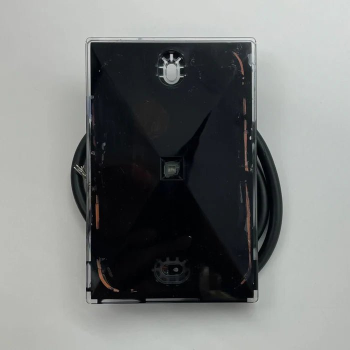 Napco AL-500HA security alarm control panel mounted on a wall with digital display and control buttons.