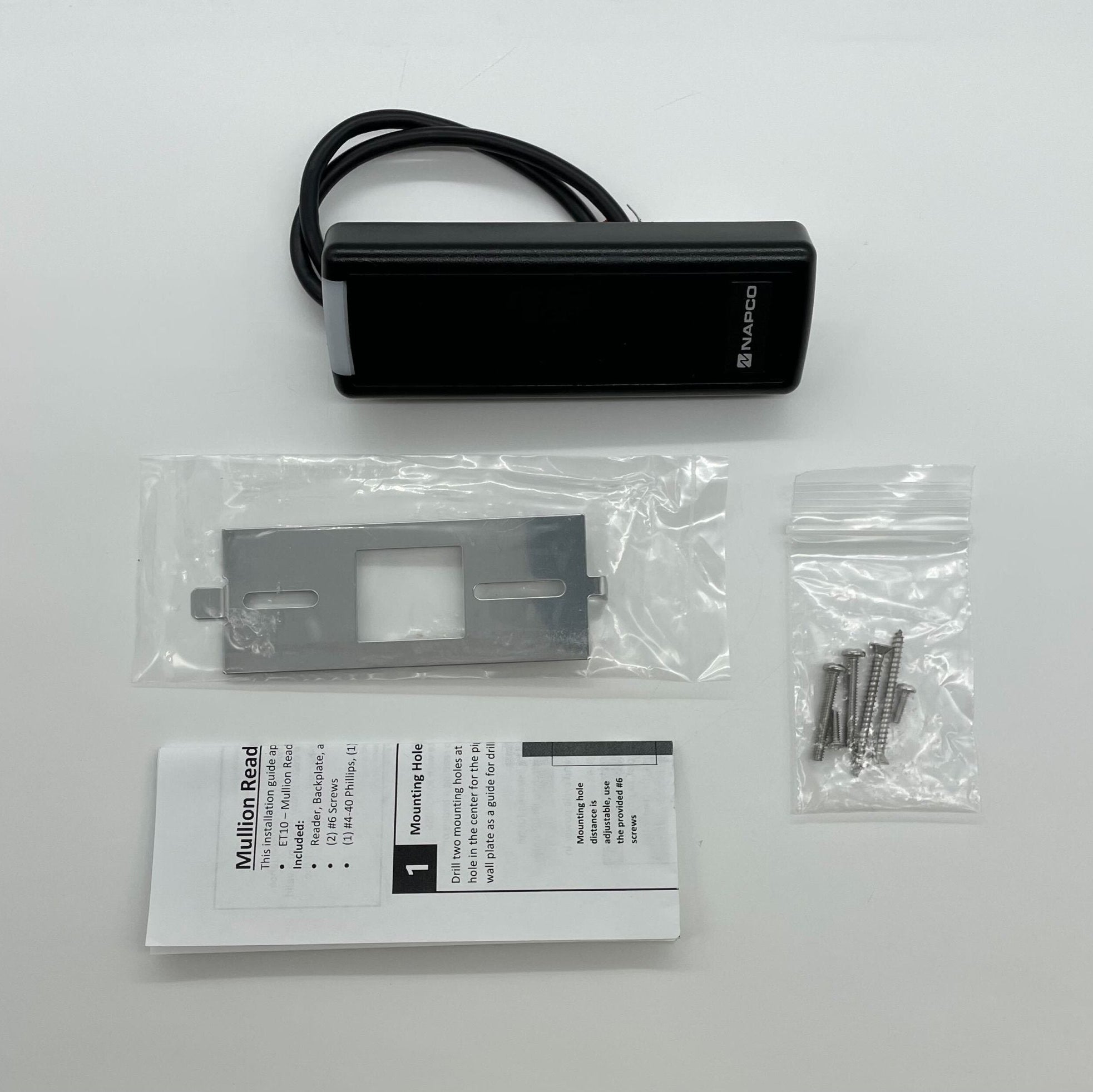 Napco NAE-ET10 security alarm system with keypad and sensors, designed for home or business security.