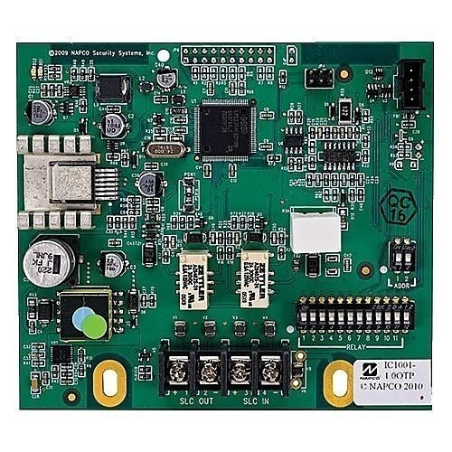 Napco GEMC-FW-SLC security control panel with keypad and display for alarm system management.
