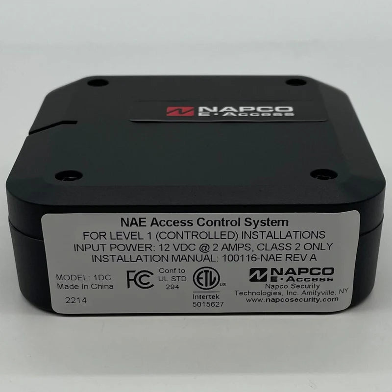 Napco NAE-1DC Jem Systems security alarm control panel with digital display and control buttons.