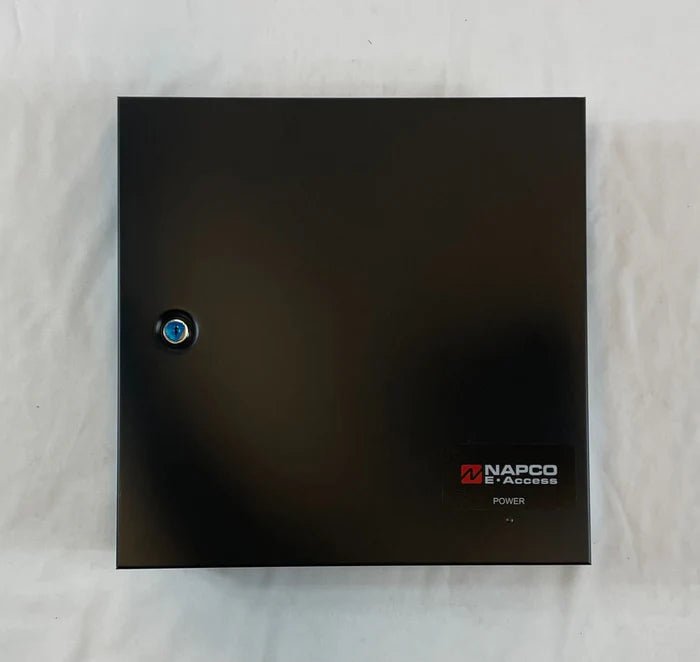 Napco NAE-2DM security alarm system with keypad and sensors, installed in a modern home for security and monitoring.