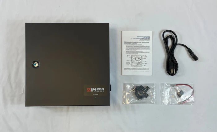 Napco NAE-2DMPL alarm control panel with digital display and keypad for security system management.