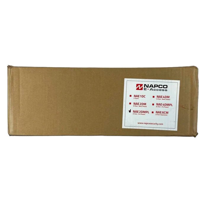 Napco NAE-2DMPL alarm system control panel with digital display and keypad for home security setup.