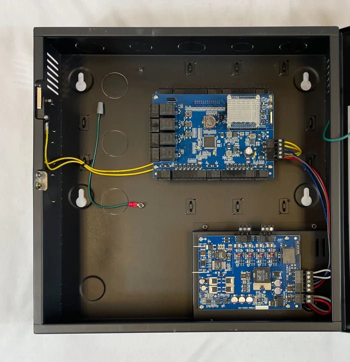 Napco NAE-4DMPL alarm system control panel with digital keypad and security features.