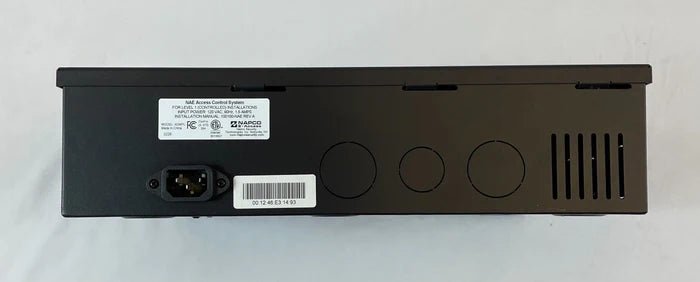 Napco NAE-4DMPL alarm system control panel with digital display and keypad for home security.