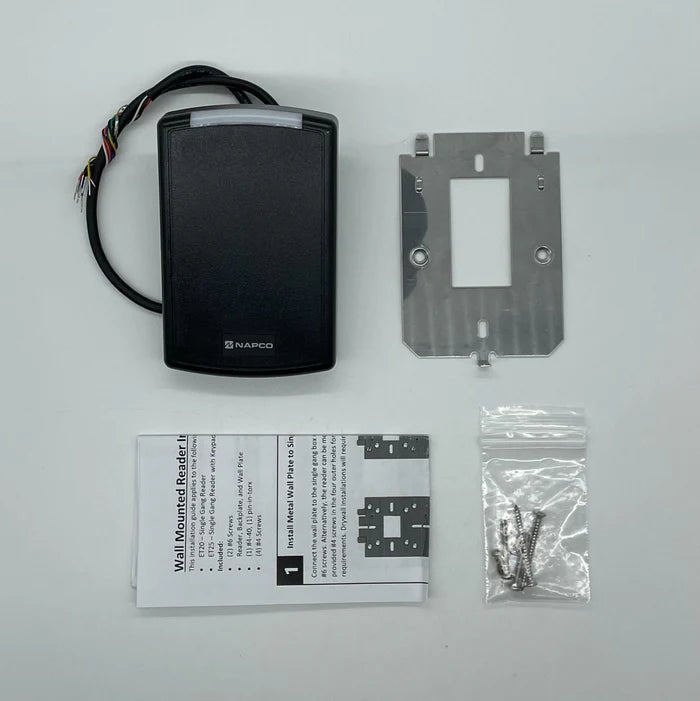 Napco NAE-ET20 Jem Systems alarm control panel with keypad and display for home security setup.