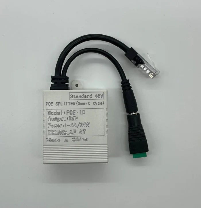 Napco NAE-POE-1D network alarm panel with keypad and display, installed in a security system setup.