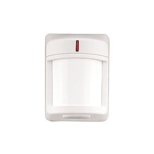 Napco PIR1680 motion detector sensor with white casing and mounting bracket for security system installation.