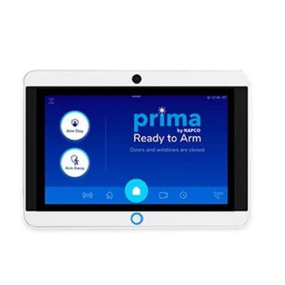 Napco PP1V security system keypad with Jem Systems Canada branding, featuring a digital display and numeric keypad for security access.