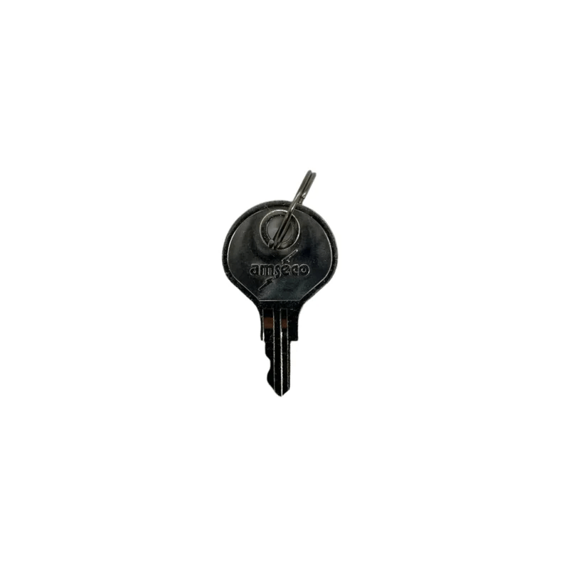 Potter HUSK-20 key with metal blade and plastic head, used for security or locking applications.