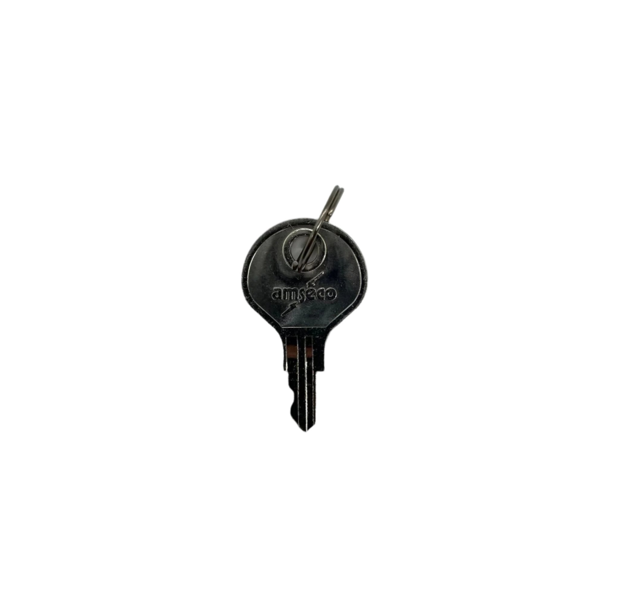 Potter HUSK-20 key with metal blade and plastic head, used for security or locking applications.