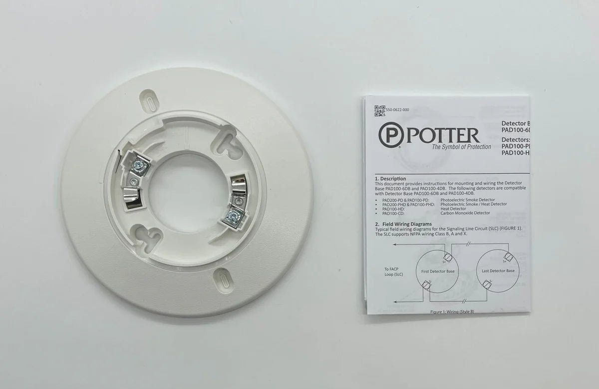 Potter PAD100-6DB Jem Systems Canada alarm keypad with digital display and control buttons for security system management