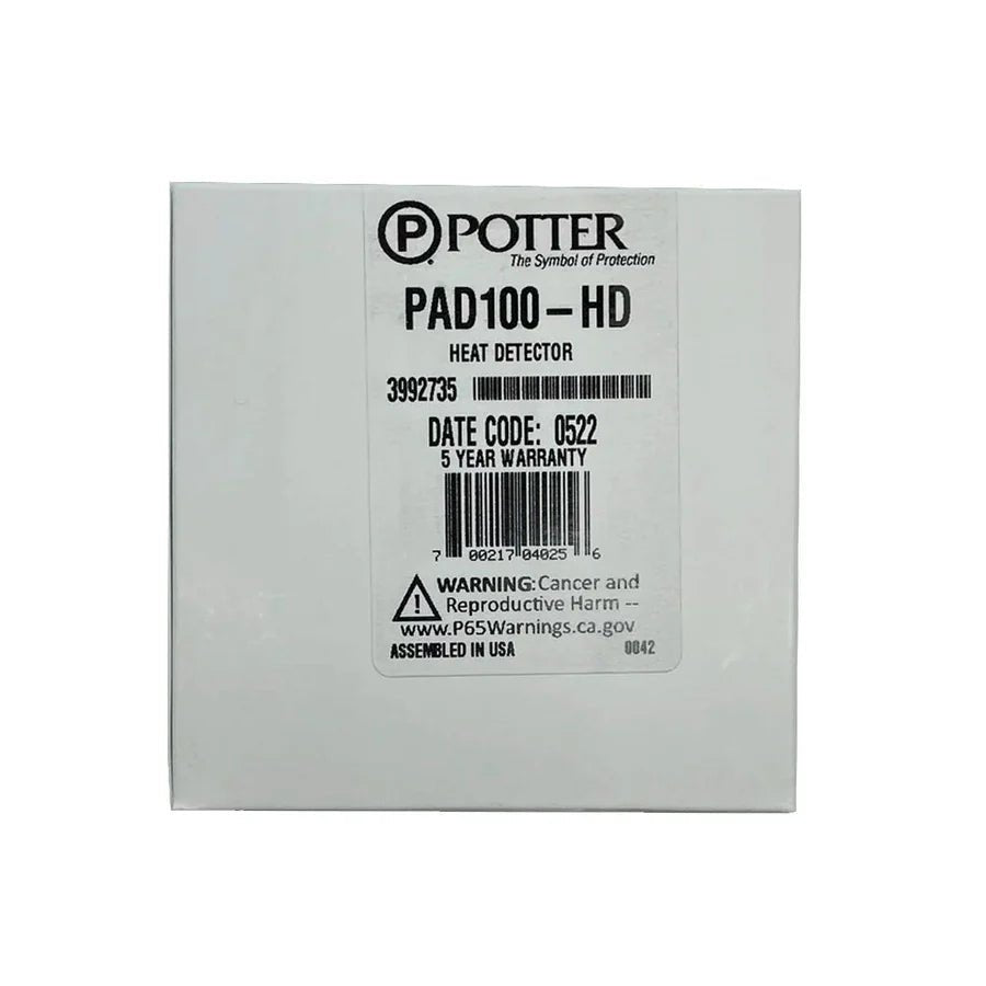 Potter PAD100-HD Jem Systems Canada industrial electronic device with display and control buttons, mounted on a panel.