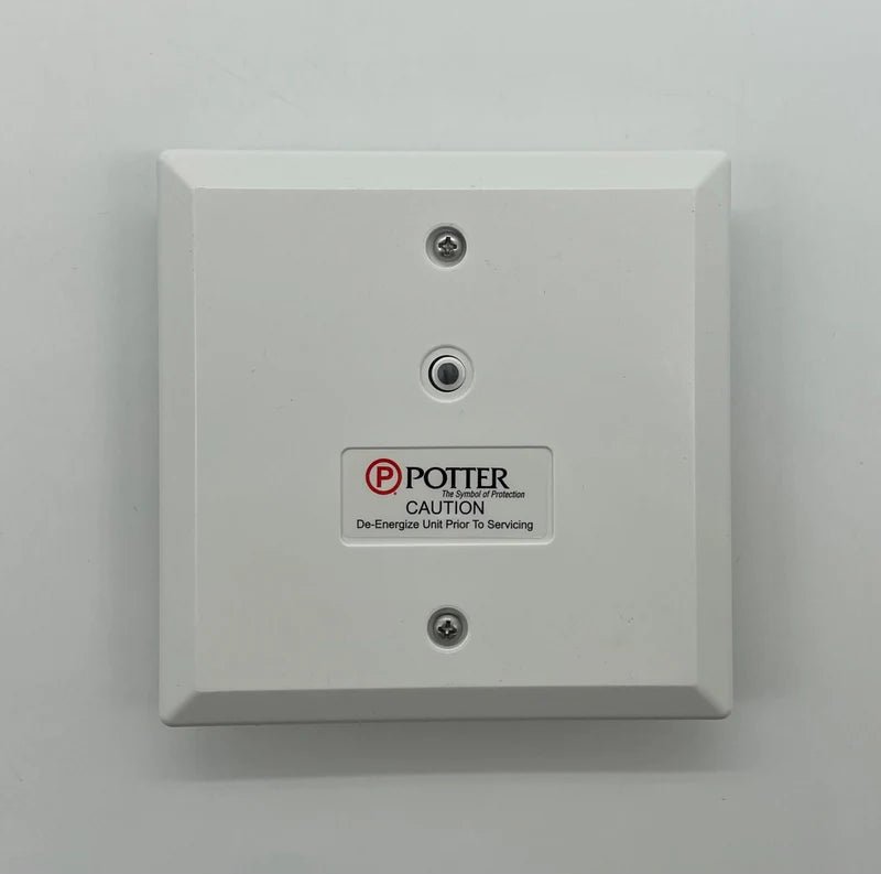Potter PAD100-NAC alarm panel with keypad and display, designed for security and automation systems.