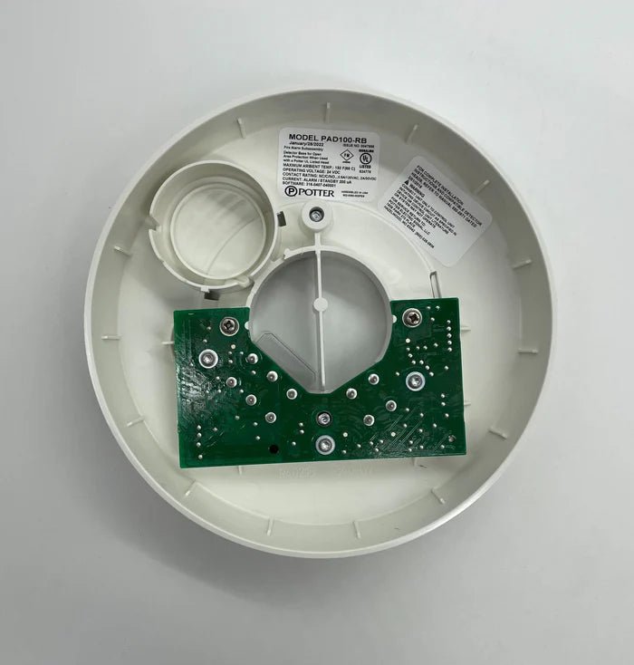 Potter PAD100-RB Jem Systems Canada device with red and black controls, shown in close-up on a white background.