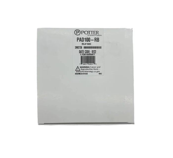 Potter PAD100-RB Jem Systems Canada alarm panel with digital display and control buttons on a white background