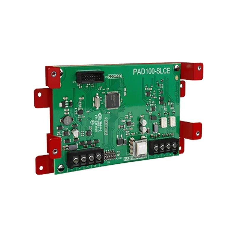 Potter PAD100-SLCE Jem Systems Canada alarm panel with LCD display and control buttons on a white background