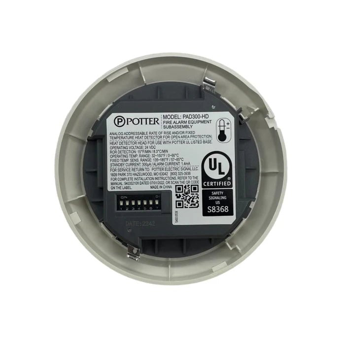 Potter PAD300-HD high-definition alarm system with keypad and control panel for security monitoring.
