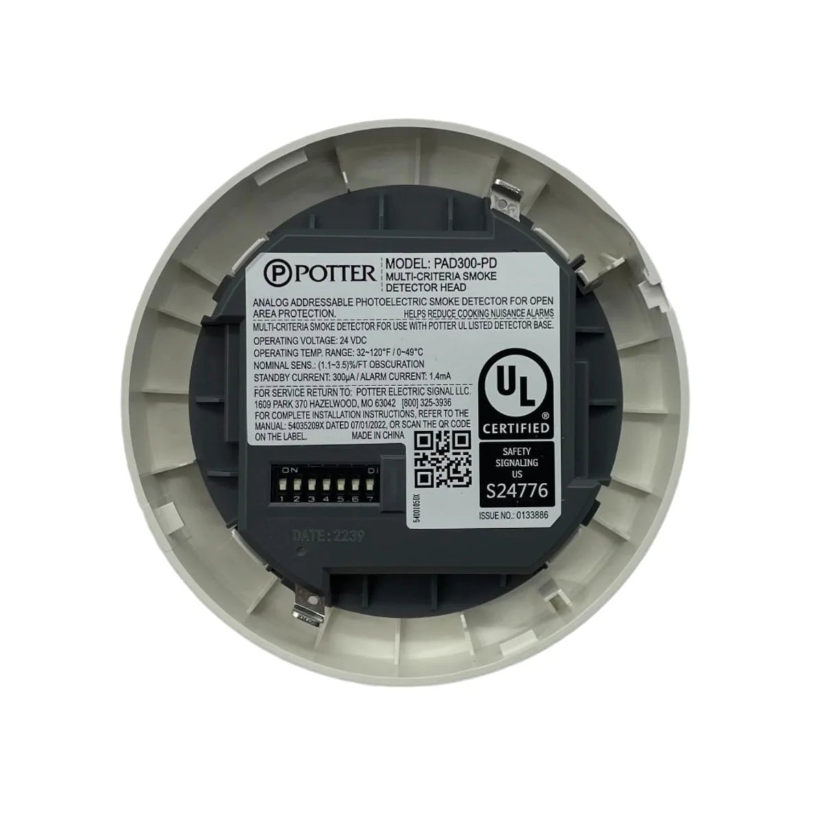 Potter PAD300-PD industrial pressure sensor with digital display and connection ports, used for precise pressure measurement in systems.