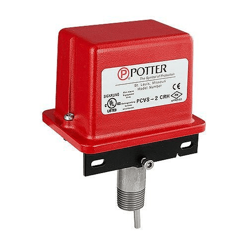 Potter PCVS-2-CRH Jem Systems Canada electrical valve with red handle and control components visible in the image.