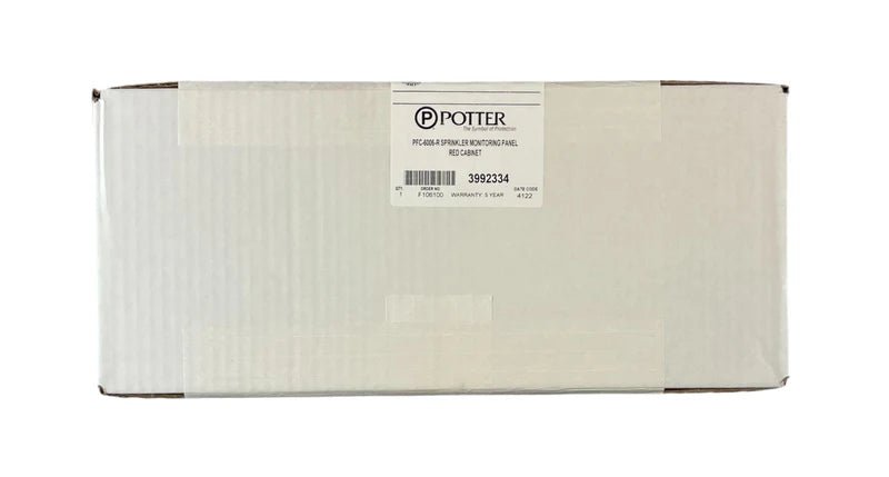 Potter PFC-6006-R Jem Systems Canada fire alarm control panel with digital display and multiple connection ports