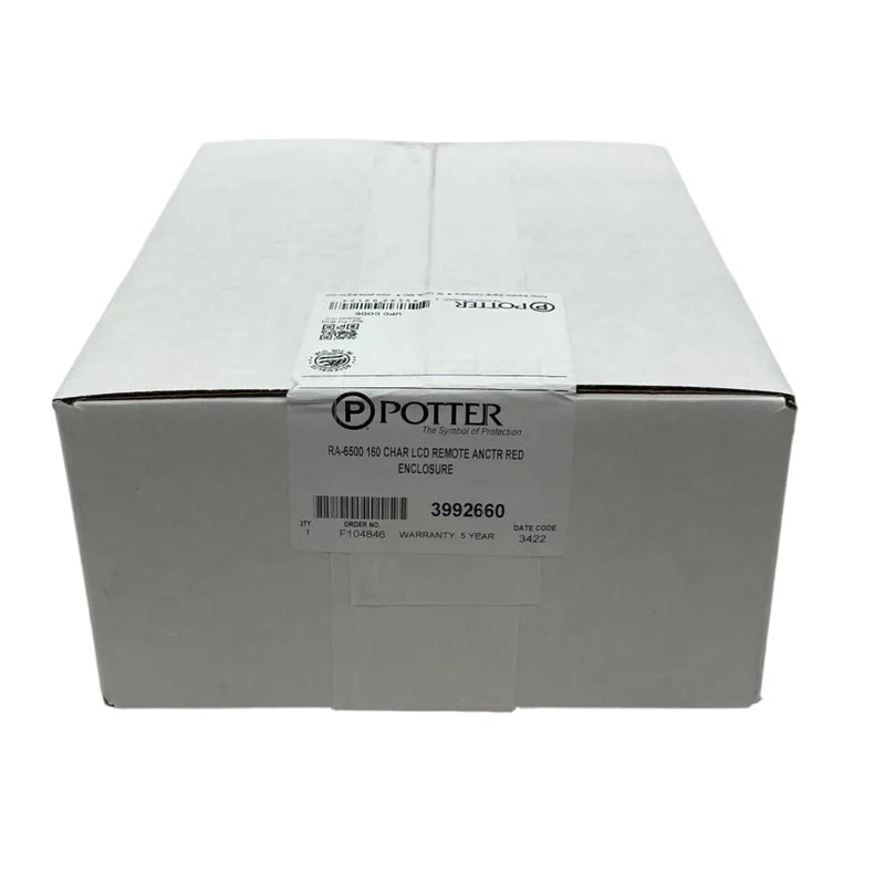 Potter RA-6500 Jem Systems Canada industrial electronic device with control panel and display screen.