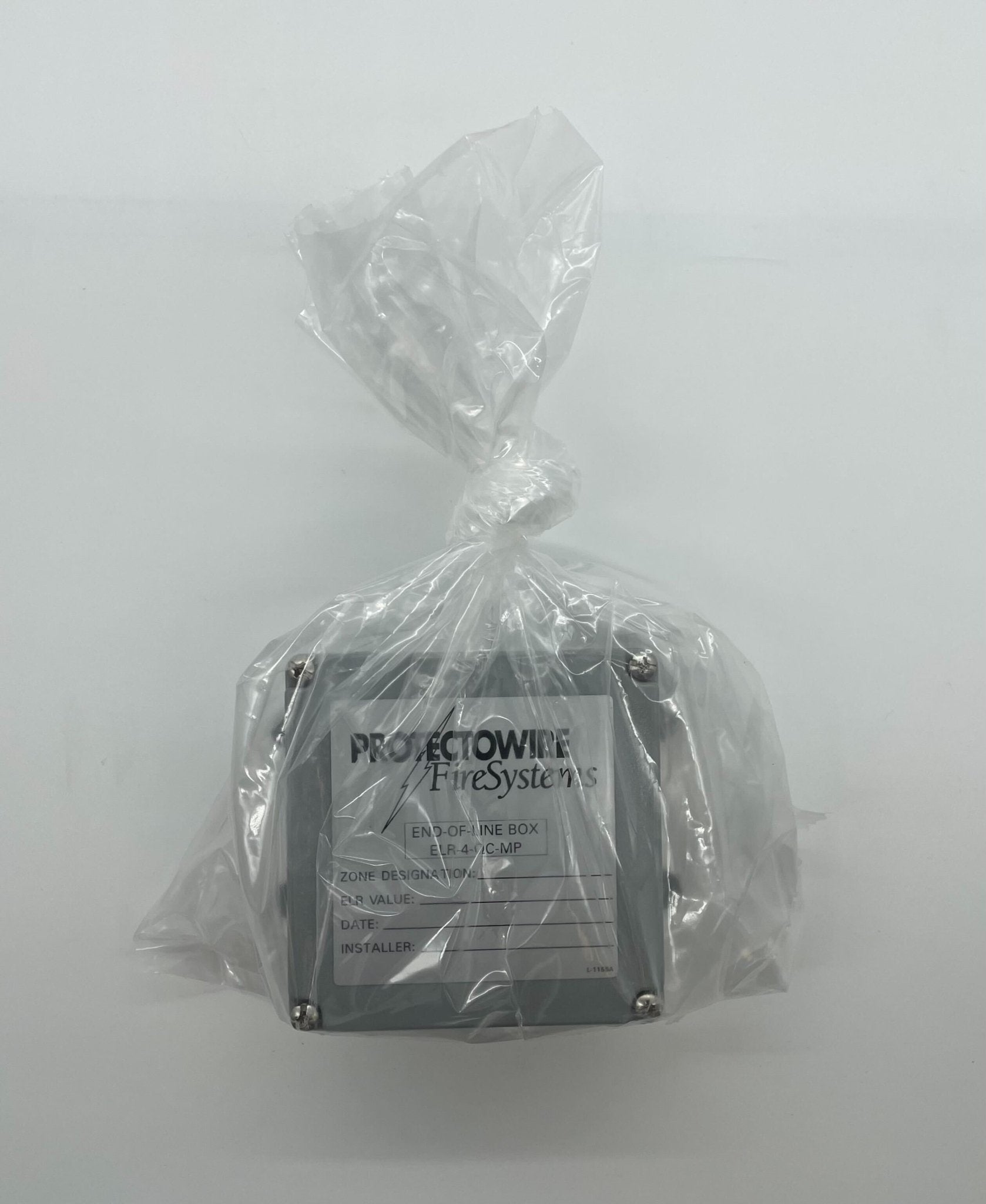 Protectowire ELR-4-QC-MP linear heat detection cable installed in a commercial setting, showcasing its durable protective coating.