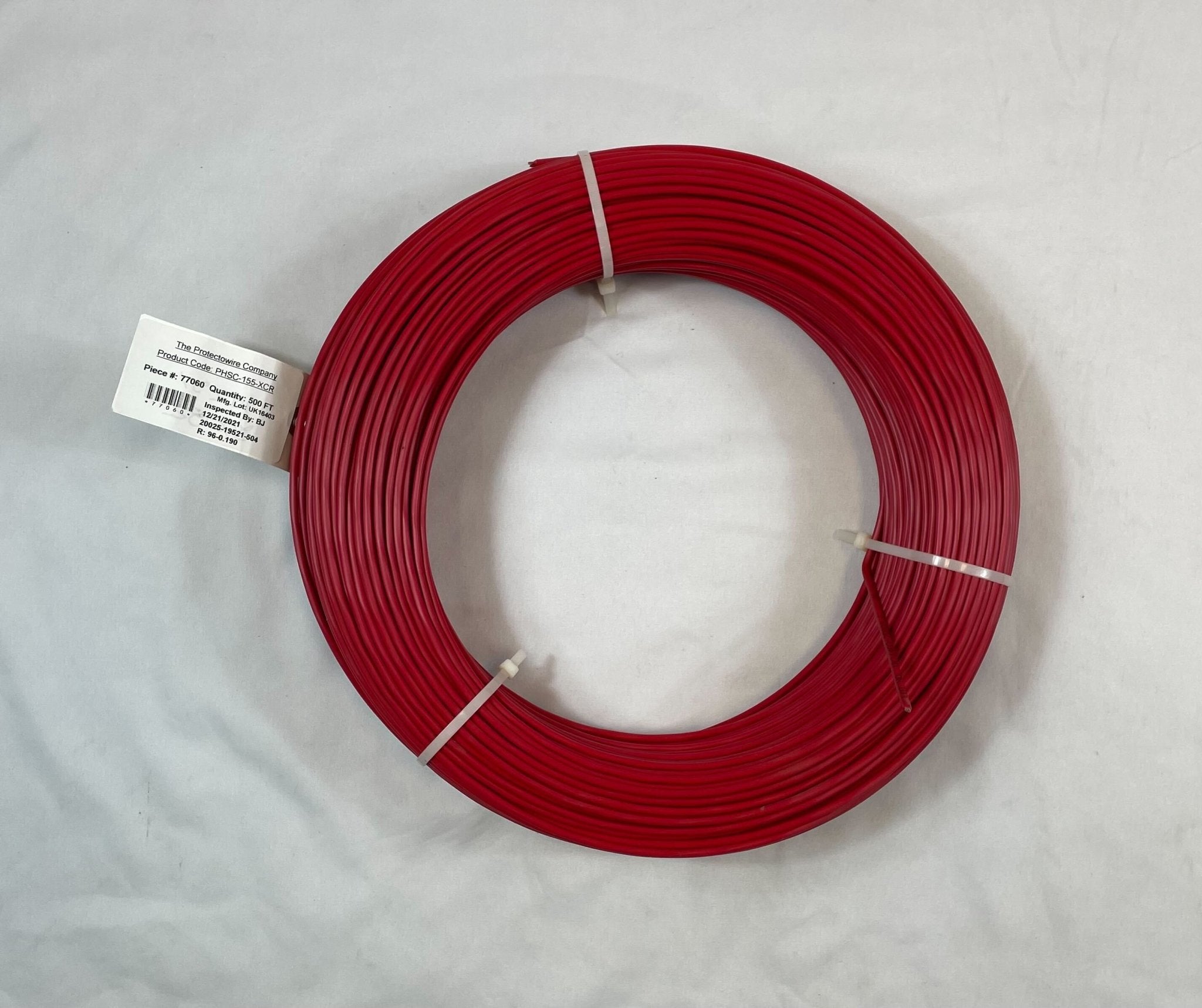 Protectowire PHSC-155-XCR linear heat detection cable with protective jacket, used for fire detection in safety systems.