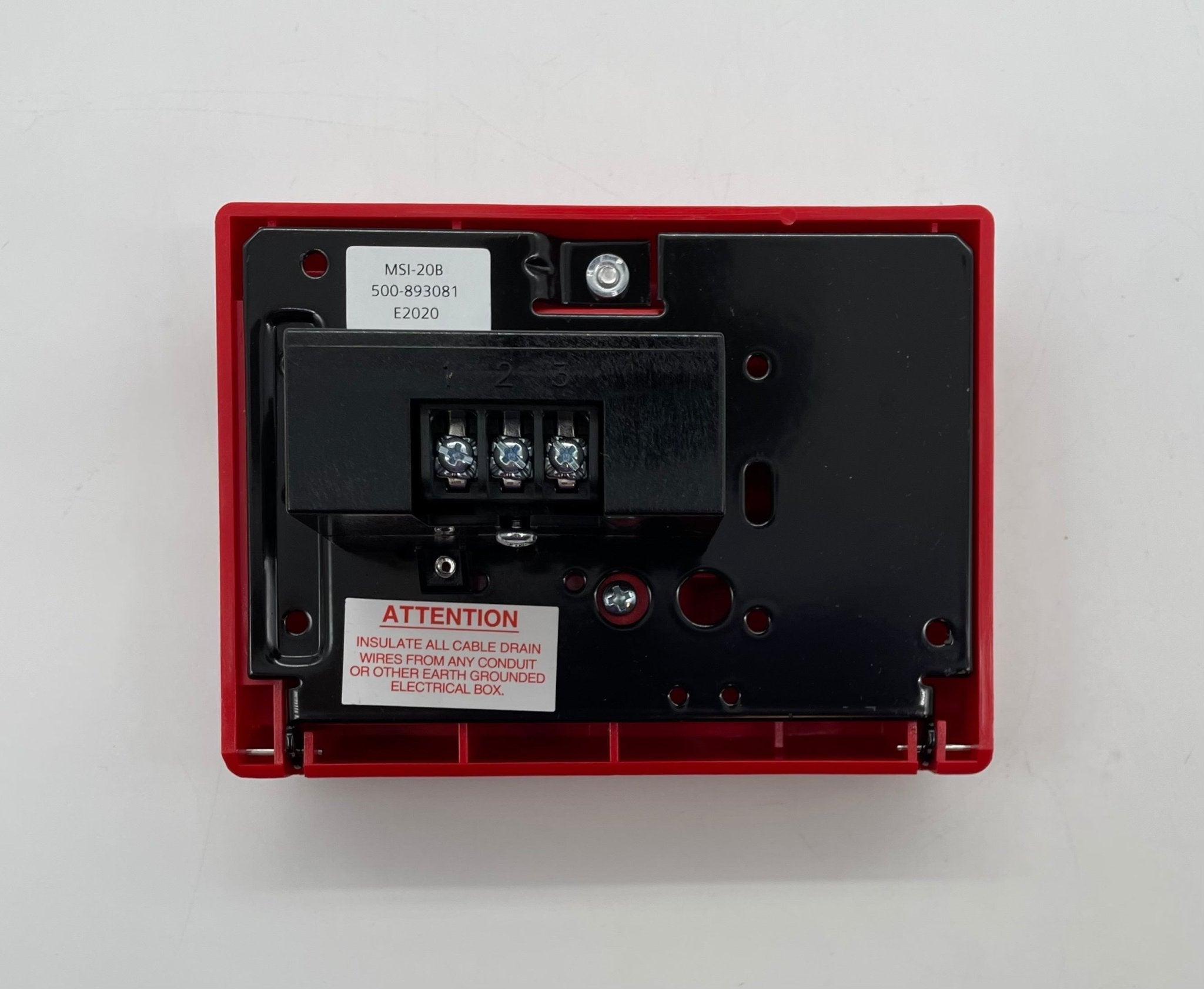 Siemens MSI-20B magnetic switch sensor with wiring terminals and mounting bracket for industrial automation systems.