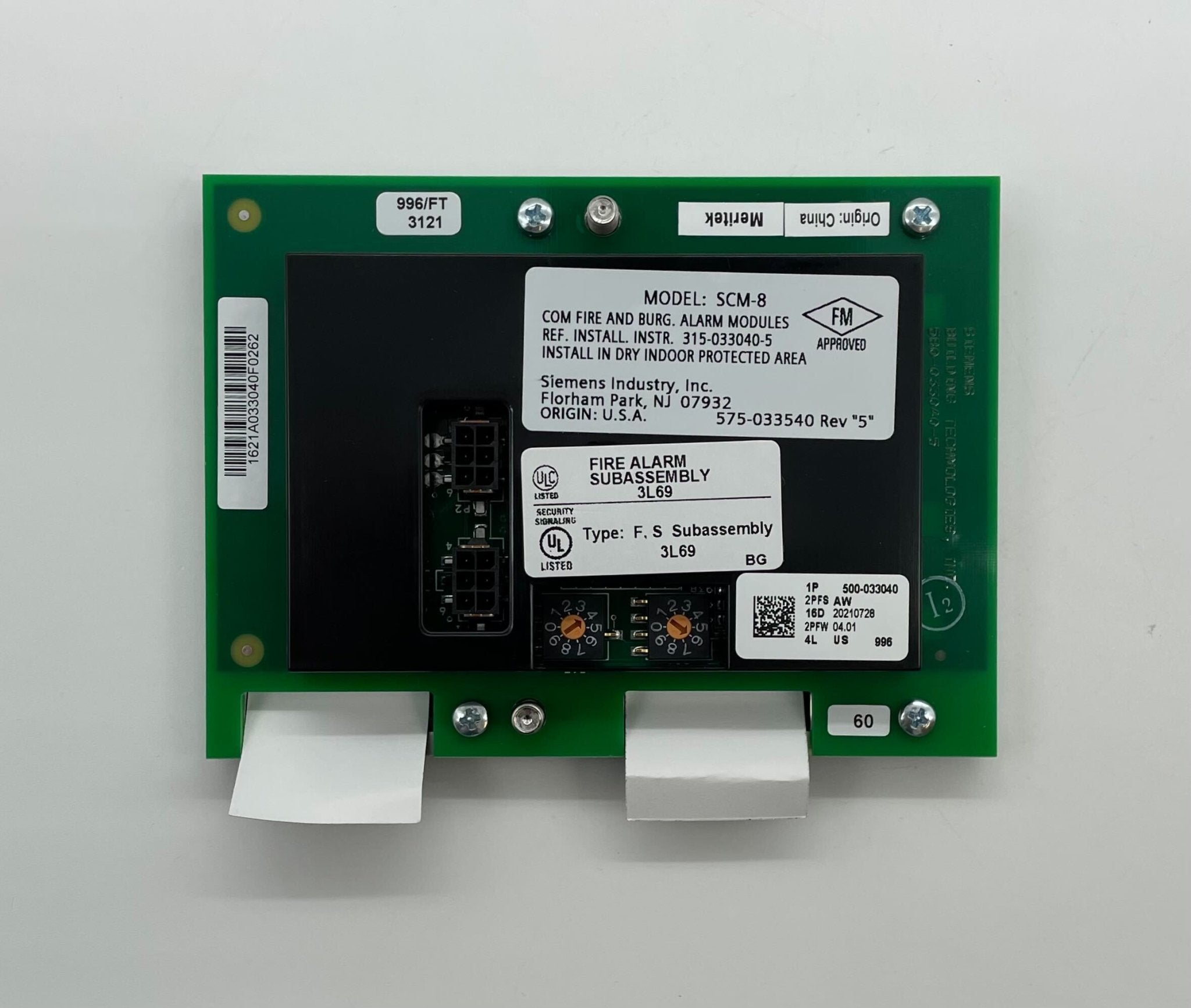 Siemens SCM-8 module from Jem Systems Canada, showing detailed view of the Siemens-branded electronic module.