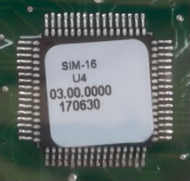 Siemens SIM-16 module for JEM systems, displaying electronic components and circuit connections on a compact module.