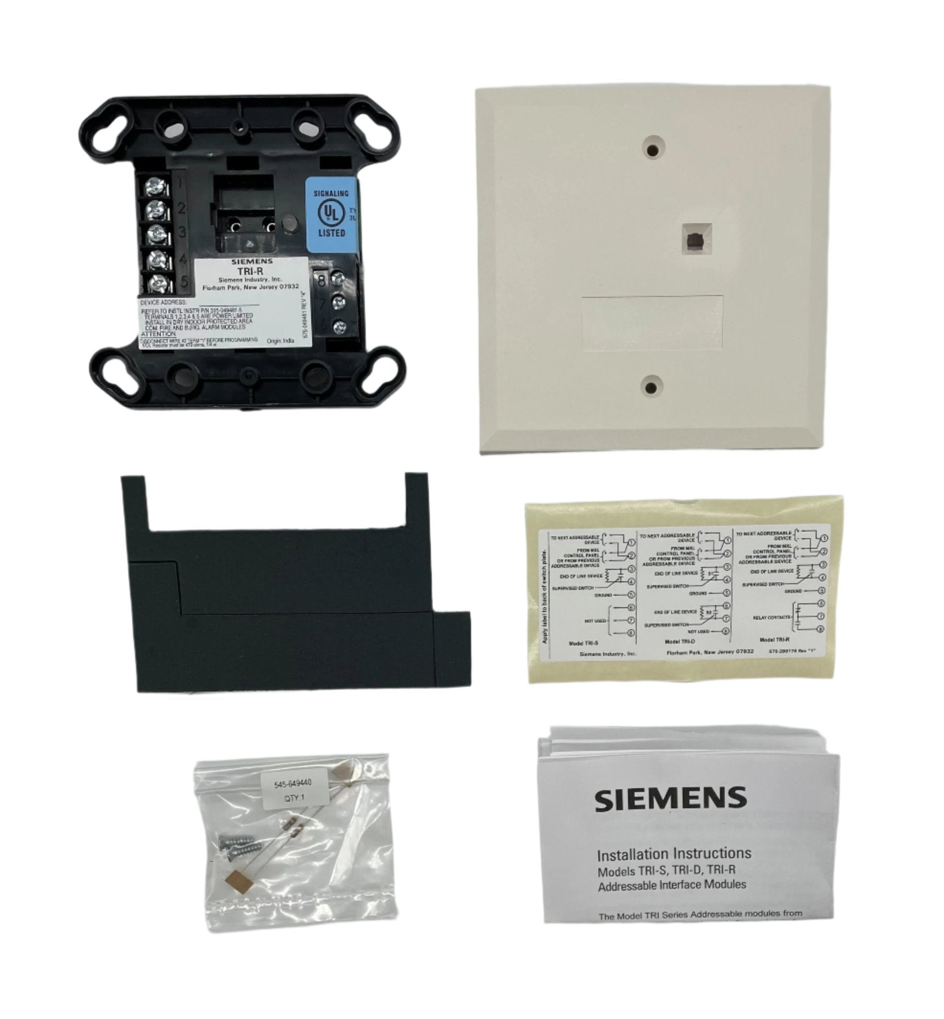 Siemens TRI-R module for Jem Systems, showing a close-up of the electronic component with circuit connections and branding.
