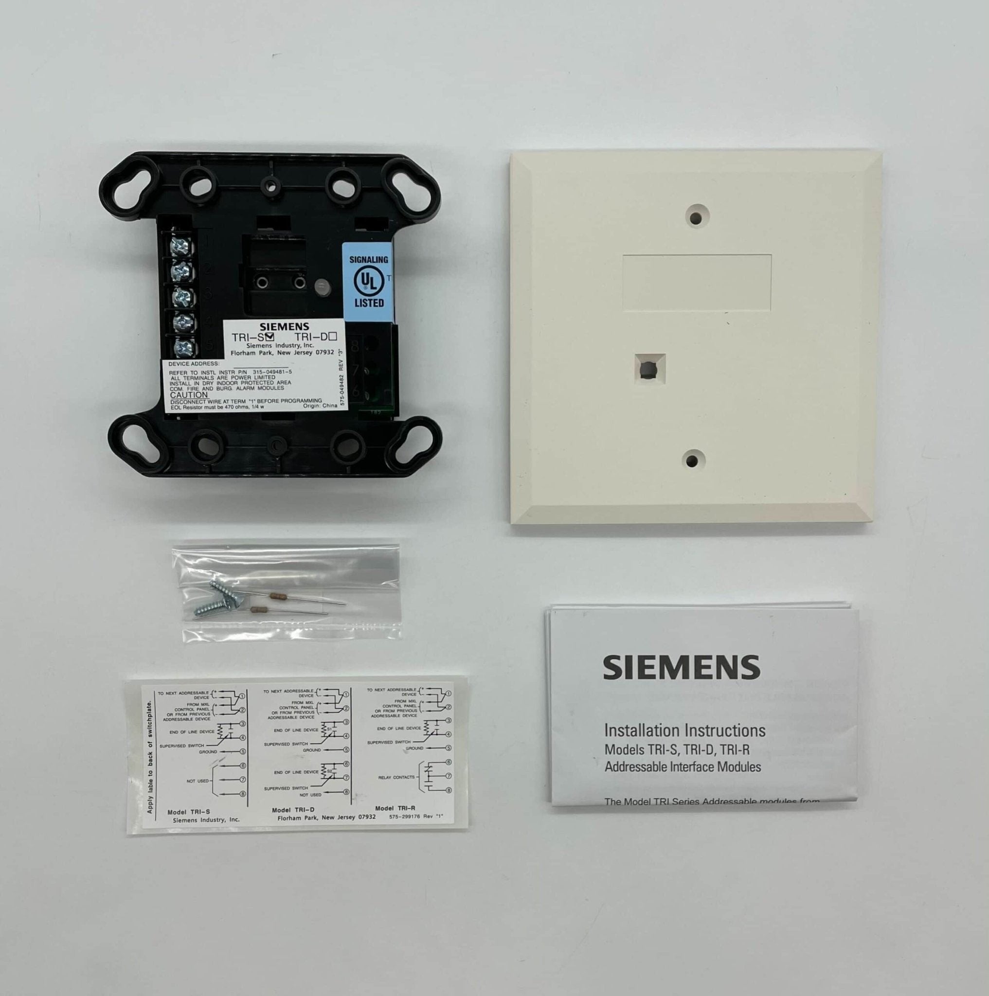 Siemens TRI-S modules for JEM systems, showing various control and connection components in a professional setup.