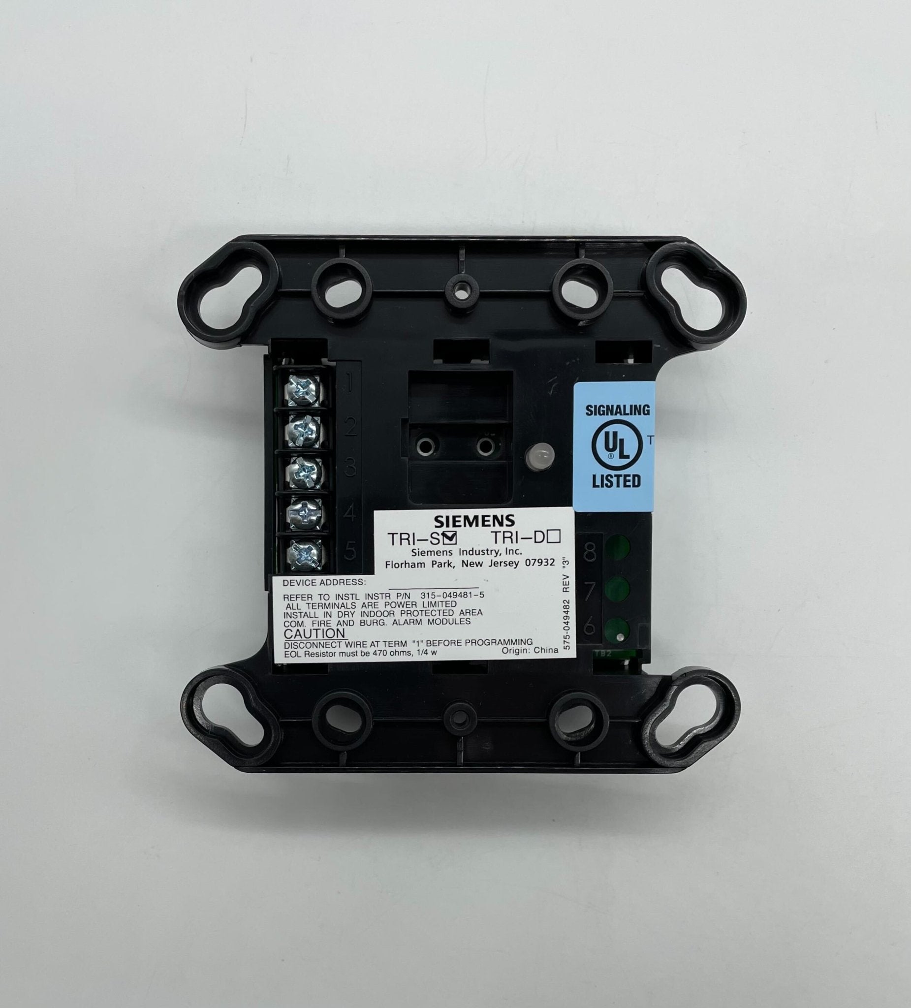 Siemens TRI-S modules for JEM systems, showing the compact electrical modules with wiring connections and branding.