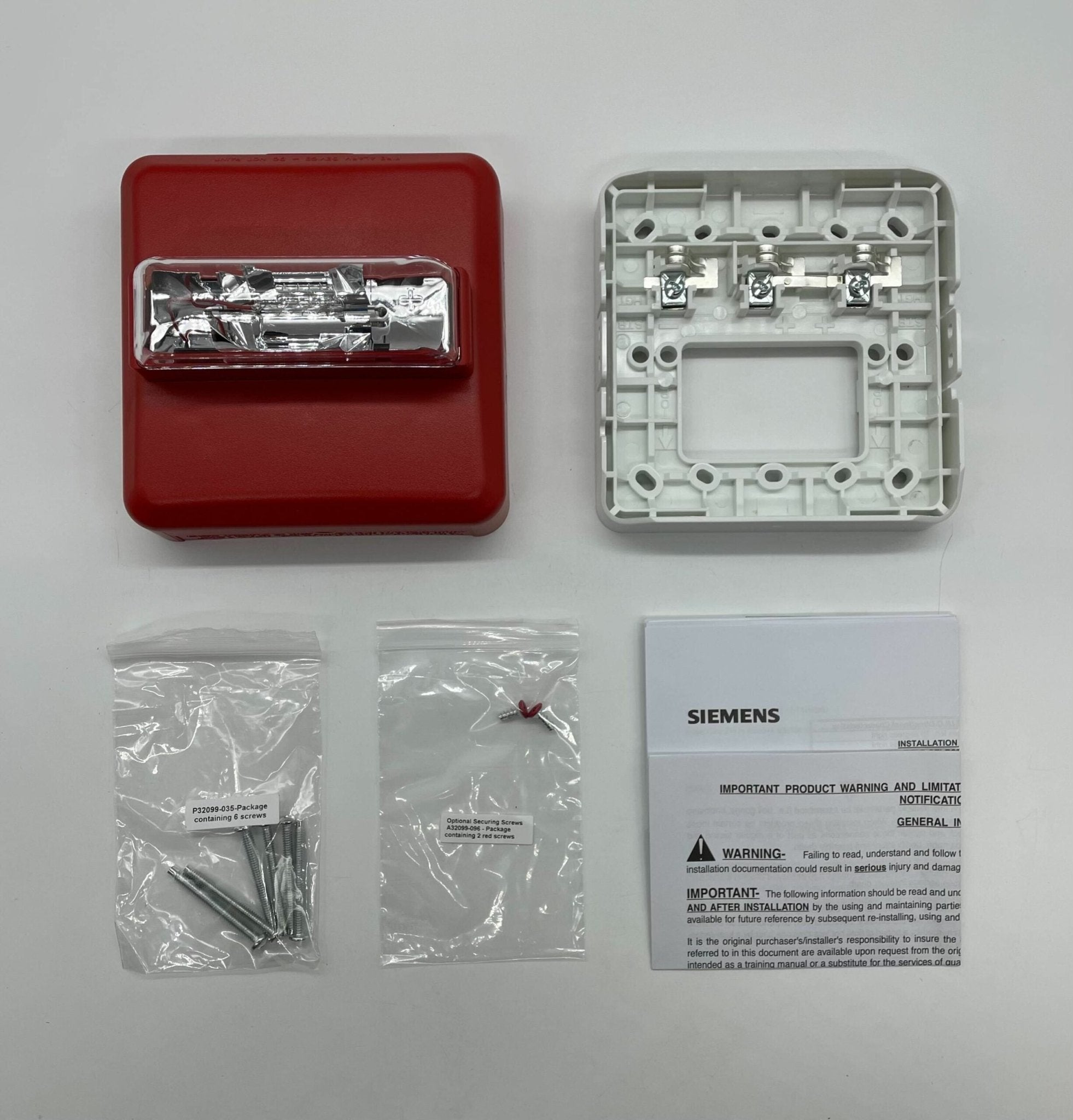 Siemens ZR-MC-CR strobe light with mounting bracket, designed for industrial safety and signaling applications.