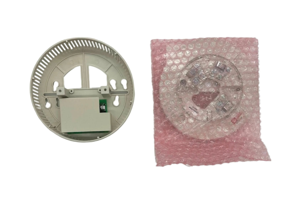 Silent Knight SD505-6RB fire alarm control panel base with mounting hardware and connectors for security and fire detection systems.