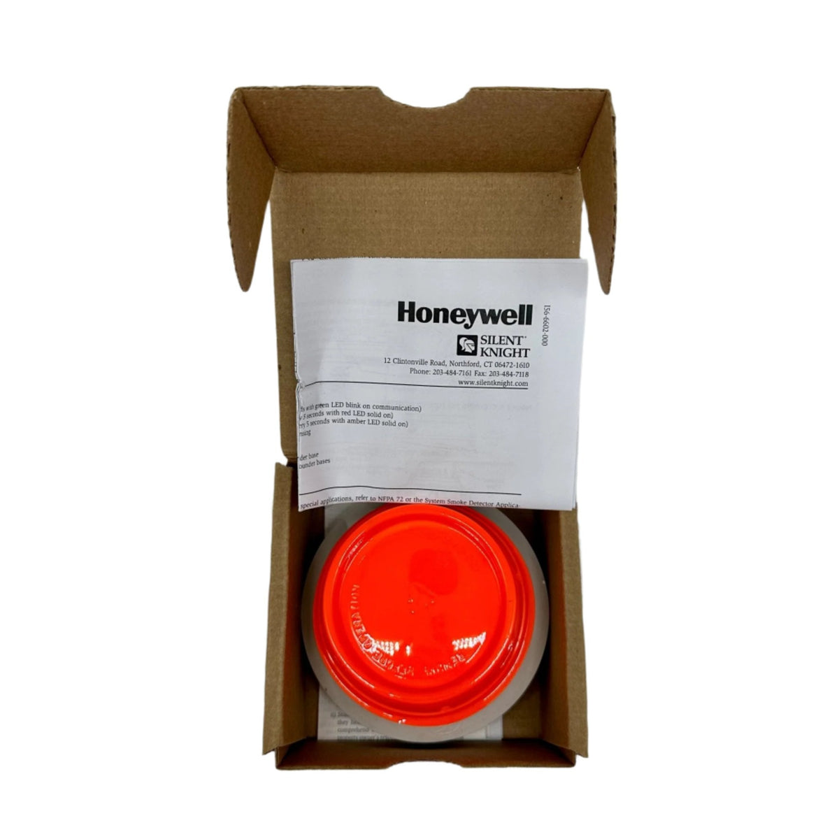 Silent Knight SK-FIRE-CO-W smoke and carbon monoxide detector with digital display, mounted on a wall for home safety monitoring.