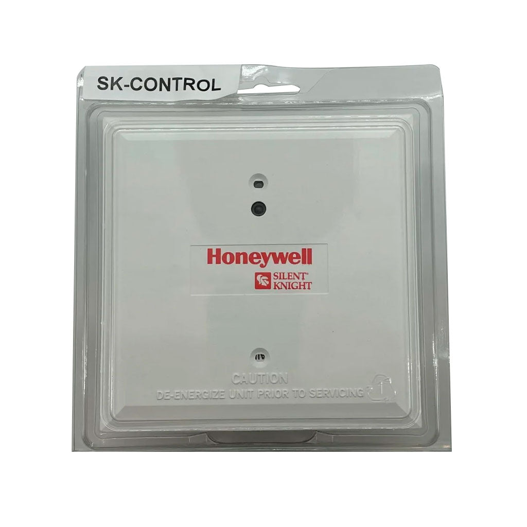 Silent Knight SK-CONTROL addressable notification module with multiple connection ports and indicator lights.