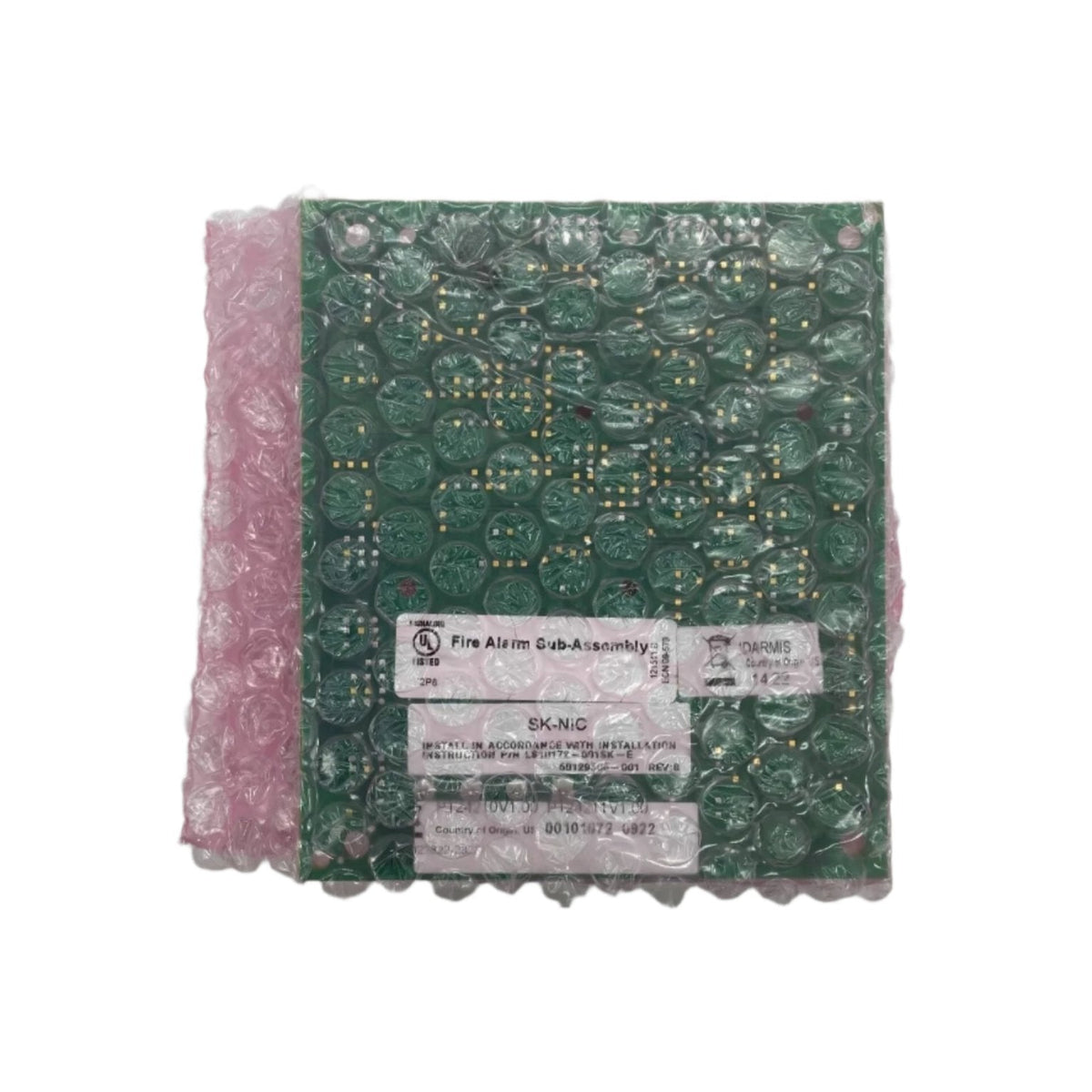 Silent Knight SK-NIC network interface card with multiple ports and a black circuit board for security system networking.