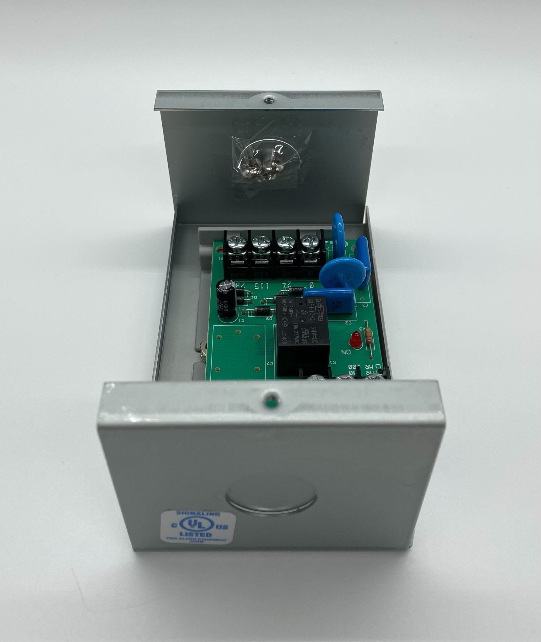 Simplex 2088-9008 relay from Simplex, shown in a close-up image, featuring its compact design and electrical connection terminals.