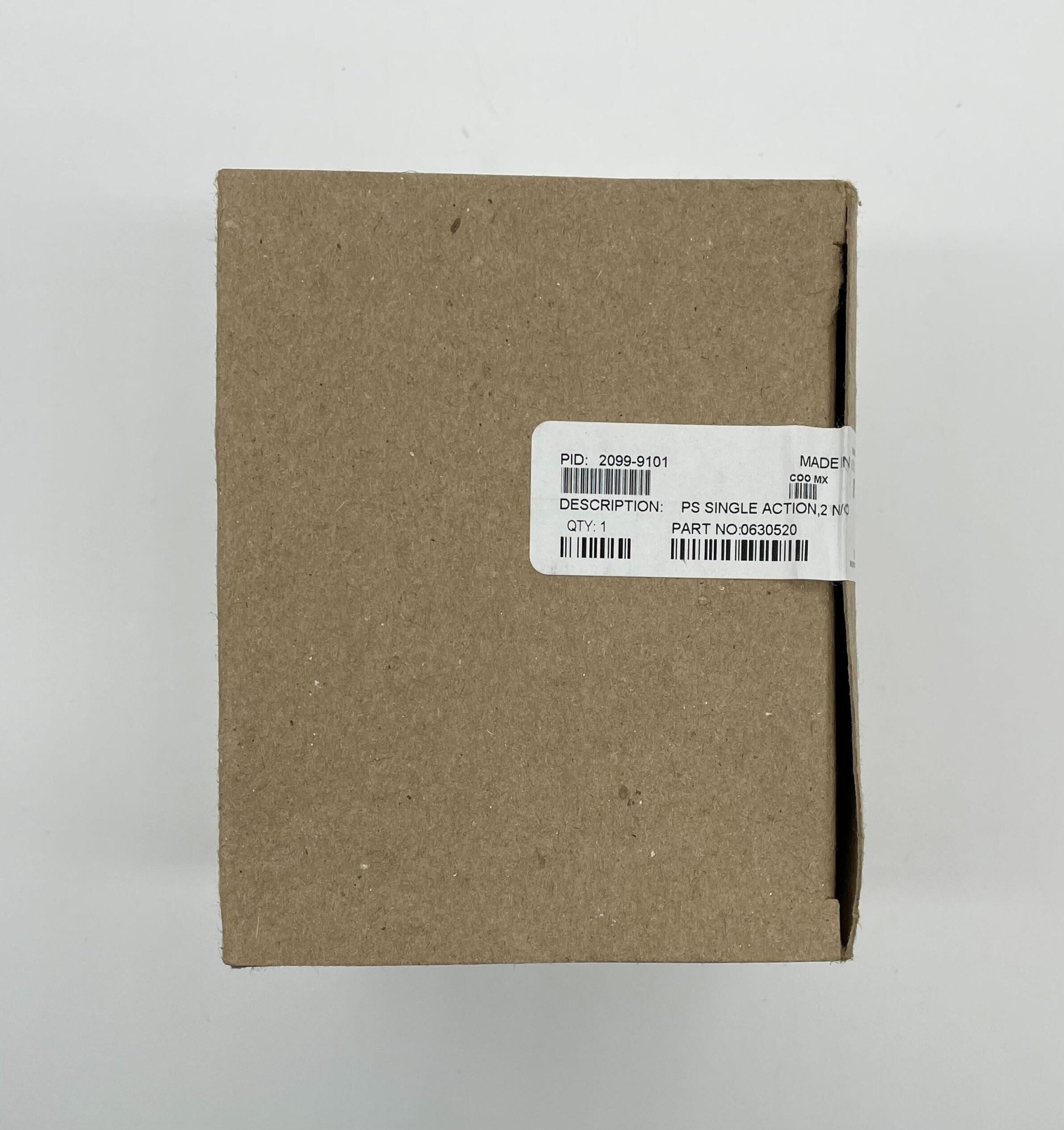 Simplex 2099-9101 pull station fire alarm device mounted on a wall with visible label and safety instructions.