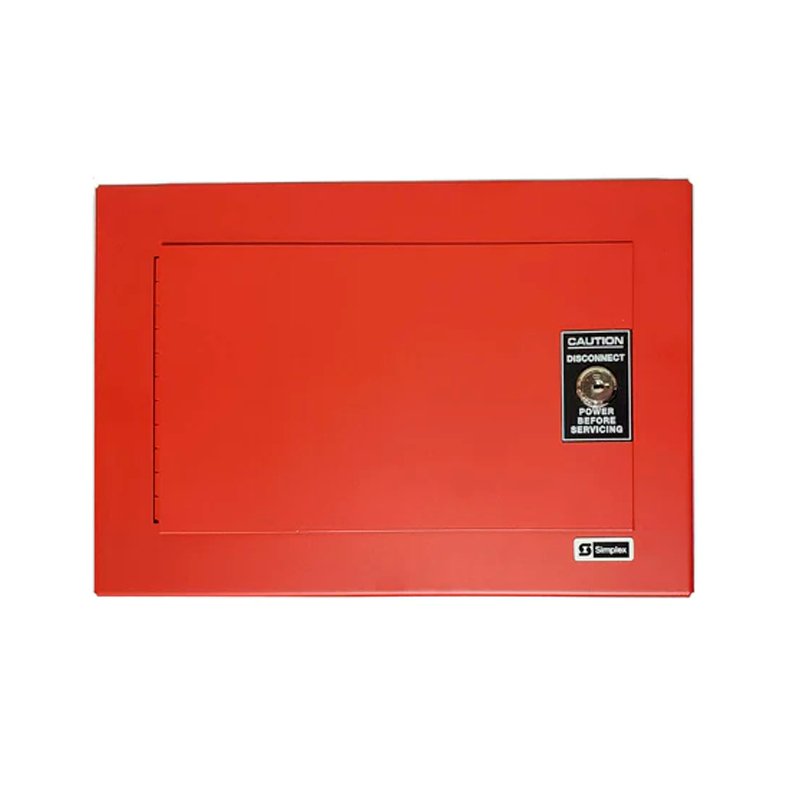 Simplex 2975-9218 fire alarm device with warning indicator, designed for fire safety systems in commercial buildings.