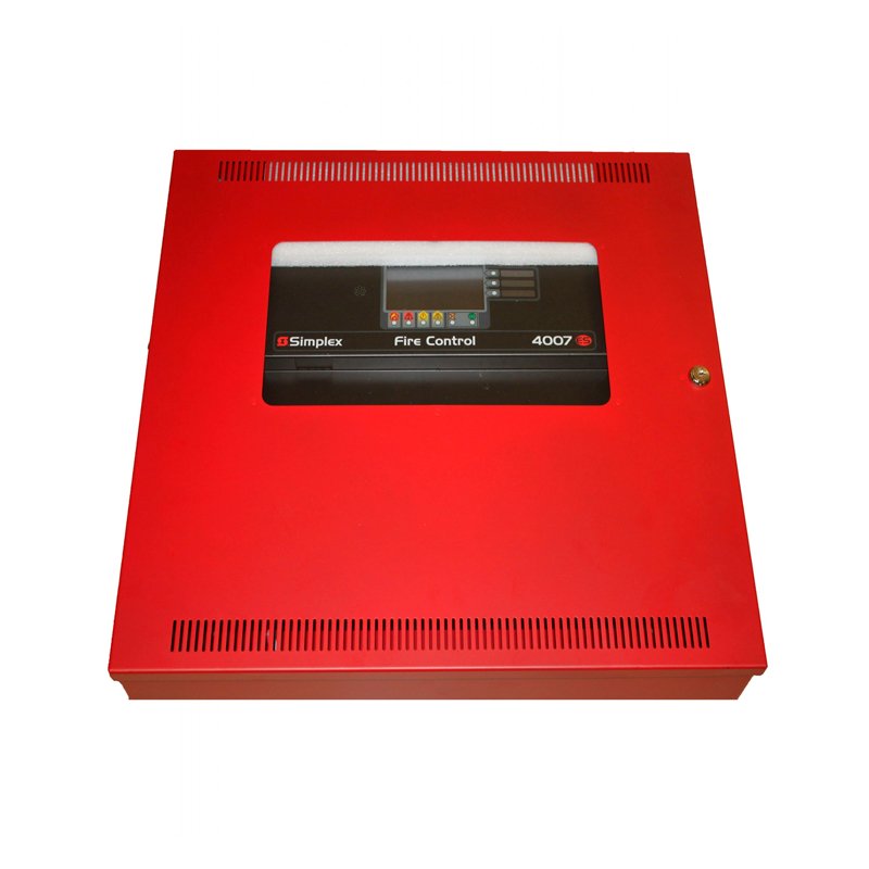 Simplex 4007-9101 power supply unit by Simplex, shown with cables and connectors on a white background.