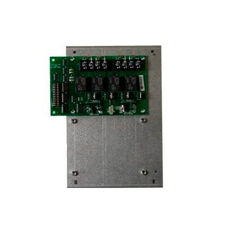 Simplex 4009-9807 fire alarm device by Simplex, mounted on a ceiling with wiring visible.