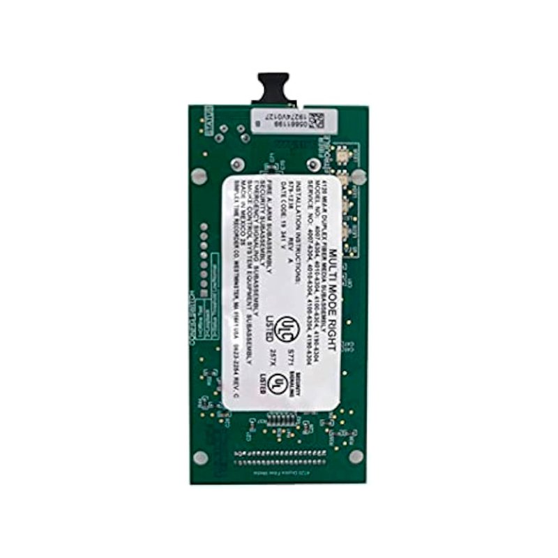 Simplex 4010-6304 fire alarm device with white plastic casing and mounting bracket, designed for fire safety systems.