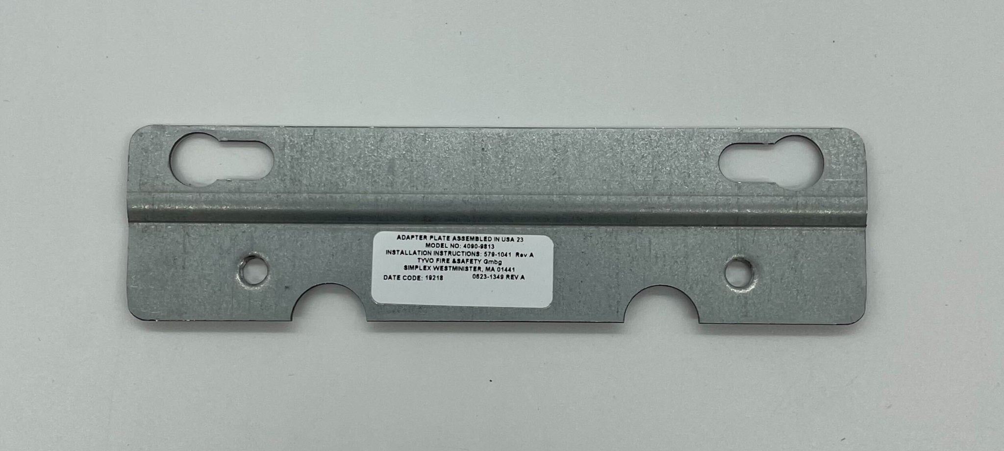 Simplex 4090-9813 fire alarm with alarm indicator and mounting bracket, designed for building safety and fire detection.